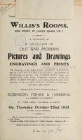 view Sales catalogue: Robinson Fisher and Co