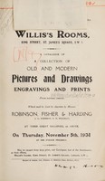 view Sales catalogue: Robinson Fisher and Co