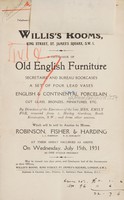 view Sales catalogue: Robinson Fisher and Co