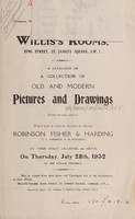 view Sales catalogue: Robinson Fisher and Co