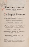 view Sales catalogue: Robinson Fisher and Co