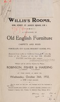 view Sales catalogue: Robinson Fisher and Co