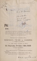 view Sales catalogue: Robinson Fisher and Co