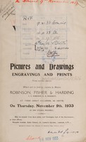 view Sales catalogue: Robinson Fisher and Co