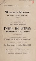 view Sales catalogue: Robinson Fisher and Co