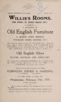 view Sales catalogue: Robinson Fisher and Co