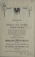 view Sales catalogue: Phillips, Son and Neale