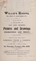 view Sales catalogue: Robinson Fisher and Co