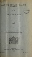 view Annual sanitary report of the Province of Assam.