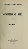 view Report of the Health Officer, Corporation of Madras Health Department.