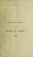 view The medical report for the State of Perak.