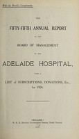 view Annual report of the Board of Management of Adelaide Hospital with a list of subscriptions, donations, etc : 1924.