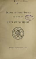 view Annual report : 1906 / Bellevue and Allied Hospitals.