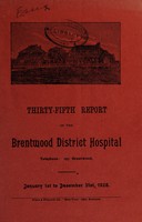 view Report of the Brentwood District Hospital : 1928.