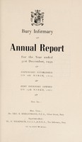 view Annual report : 1939 / Bury Infirmary.