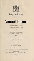 view Annual report : 1946 / Bury Infirmary.