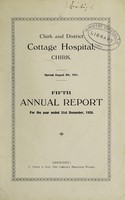 view Annual report : 1926 / Chirk and District Cottage Hospital.