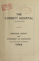 view Annual report : 1944 / Corbett Hospital, Stourbridge.
