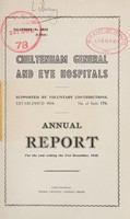 view Annual report : 1940 / Cheltenham General and Eye Hospitals.