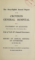 view Annual report of the Croydon General Hospital with a statement of accounts : 1935.