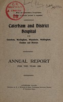 view Annual report /Caterham and District Hospital : 1938.