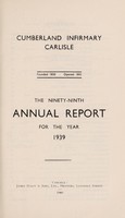 view Annual report : 1939 / Cumberland Infirmary Carlisle.