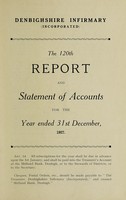 view Report and statement of accounts : 1927 / Denbighshire Infirmary.