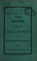 view Annual report and financial statements : 1930 / Ellesmere Port and District Hospital.