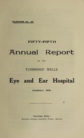 view Annual report of the Tunbridge Wells Eye and Ear Hospital : 1933.