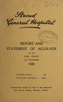 view Report and statement of accounts : 1928 / Stroud General Hospital.