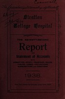 view Report and statement of accounts : 1938 / Stratton Cottage Hospital.