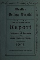 view Report and statement of accounts : 1941 / Stratton Cottage Hospital.