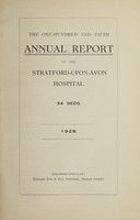 view Annual report of the Stratford-upon-Avon Hospital : 1928.