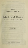 view Annual report of the Salford Royal Hospital : 1933.