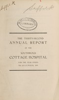 view Annual report : 1928 / Southwold Cottage Hospital.