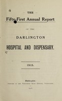 view Annual report of the Darlington Hospital and Dispensary : 1915.