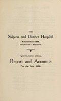 view Annual report and accounts : 1928 / Skipton and District Hospital.