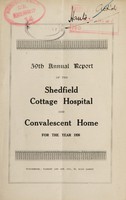 view Annual report of the Shedfield Cottage Hospital and Convalescent Home : 1926.