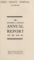 view Annual report : 1937 / Essex County Hospital, Colchester.