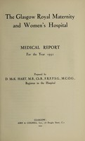 view Medical report : 1932 / Glasgow Royal Maternity and Women's Hospital.