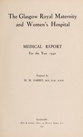 view Medical report : 1940 / Glasgow Royal Maternity and Women's Hospital.