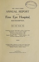 view Annual report of the Free Eye Hospital, Southampton : 1932.