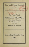 view Annual report with a list of donations and subscriptions, etc. together with a statement of accounts : 1940.