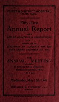 view Annual report with a list of donations and subscriptions, etc. together with a statement of accounts : 1947.