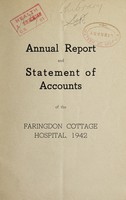 view Annual report : 1942 / Faringdon Cottage Hospital.