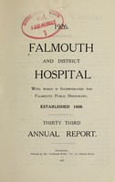 view Annual report : 1926 / Falmouth and District Hospital.