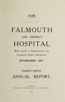 view Annual report : 1928 / Falmouth and District Hospital.