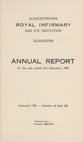 view Annual report : 1947 / Gloucestershire Royal Infirmary and Eye Institution.