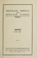 view Annual report : 1938 / Greengate Hospital and Open-Air School.