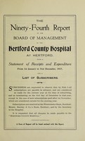 view Report of the Board of Management of the Hertford County Hospital at Hertford : 1927.